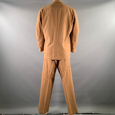YOHJI YAMAMOTO Chest Size 50 Tan Cotton 40 33 Suit