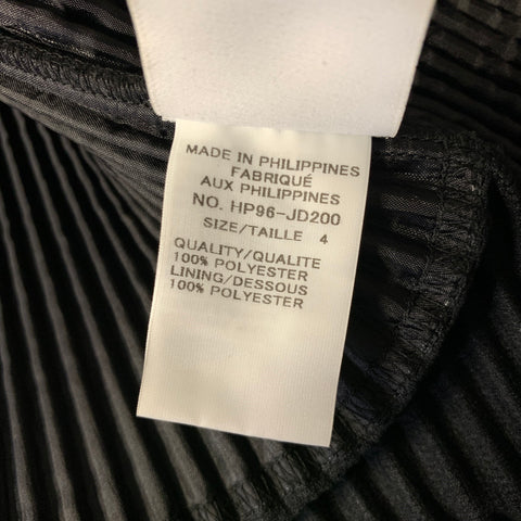 ISSEY MIYAKE Size L Black HP96-JD200 Pleated Polyester Set