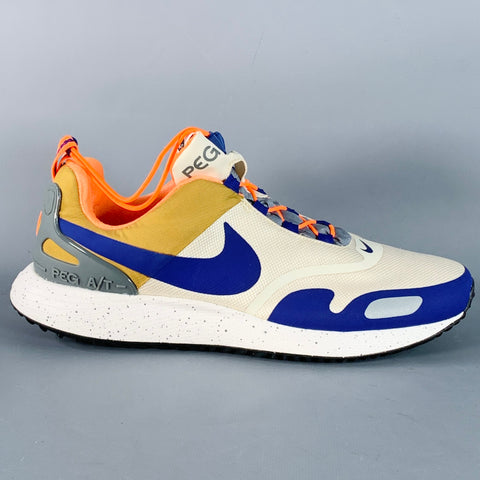 NIKE AIR Size 8 Pegasus All Terrain White Blue Color Block Nylon Sneakers
