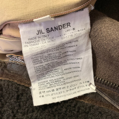 JIL SANDER Size M Beige Brown Cotton Layered Suede Lined Jacket