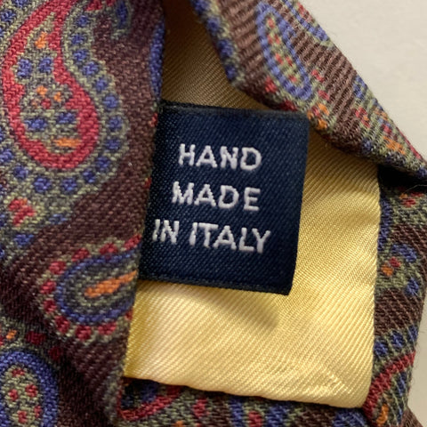 POLO Brown Paisley Wool Tie