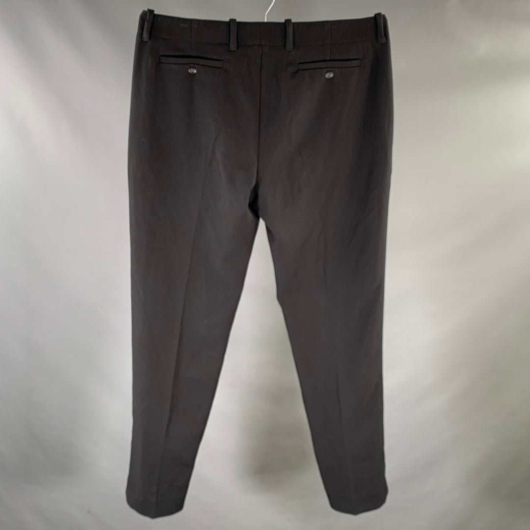 black polyester dress pants Henry Segal Men's Black Flat Front Comfort Fit Dress Pants