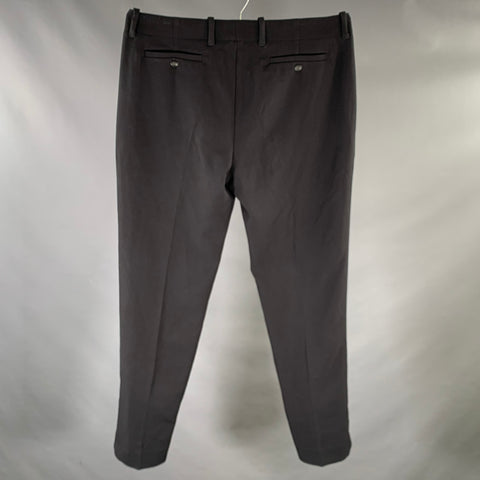 MR TURK Size 36 Black Polyester Blend Flat Front Dress Pants