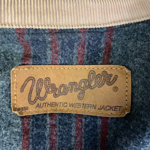 WRANGLER Size M Blue Khaki Contrast Stitch Western Jacket