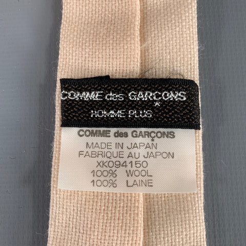 COMME des GARCONS HOMME PLUS Pink Woven Wool Fringe Tie
