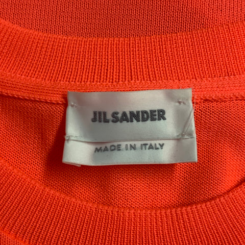 JIL SANDER Size M Pink Neon Jersey Polyester Crew Neck T-shirt