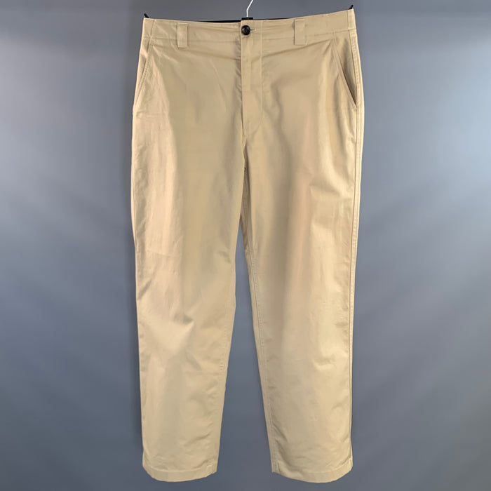 GUCCI Size 34 Khaki Cotton Zip Fly Casual Pants
