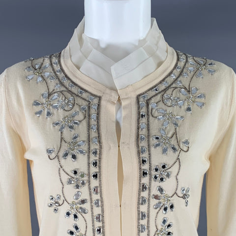 EMILIO PUCCI Size S Beige Wool Cardigan