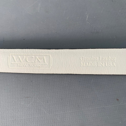 WCM NEW YORK Size M White Leather Belt