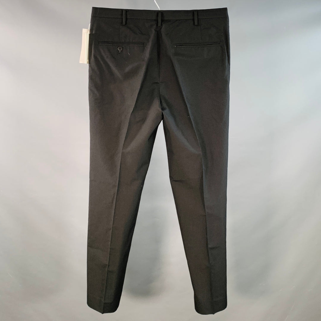 VISVIM Size L Dalton Slacks Black Wool Linen Tapered Zip Fly Dress Pants