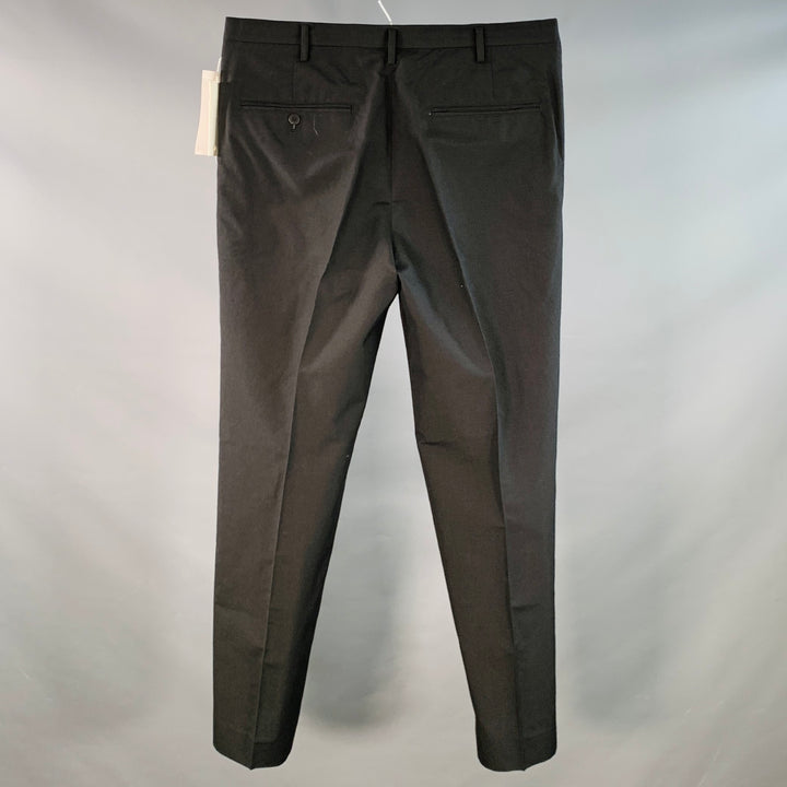 VISVIM Size L Dalton Slacks Black Wool Linen Tapered Zip Fly Dress Pants
