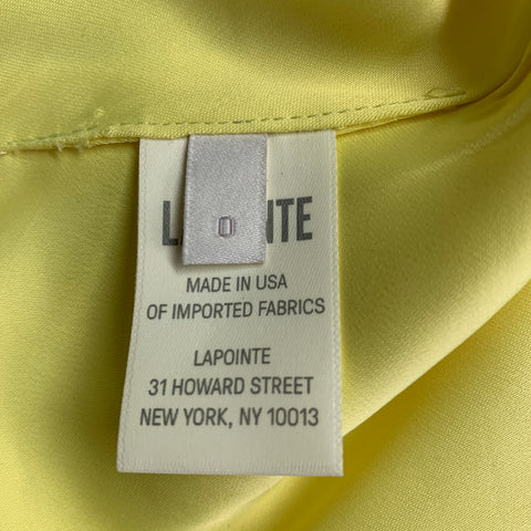 LAPOINTE Size 0 Yellow Neon Viscose Blend Side Zipper Dress Top