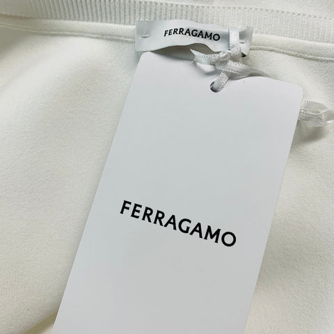 SALVATORE FERRAGAMO Taille S Débardeur décontracté en mélange de viscose blanche