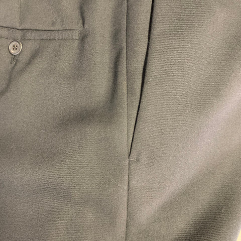 PRADA Size 36 Black Virgin Wool Flat Front Zip Fly Dress Pants