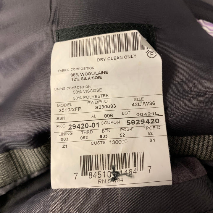 ERMENEGILDO ZEGNA Size 42 Grey Glenn Plaid Wool Blend Suit