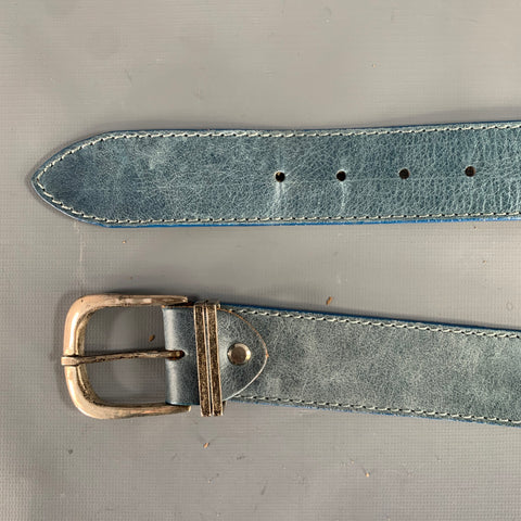 VERA PELLE Blue Leather Belt