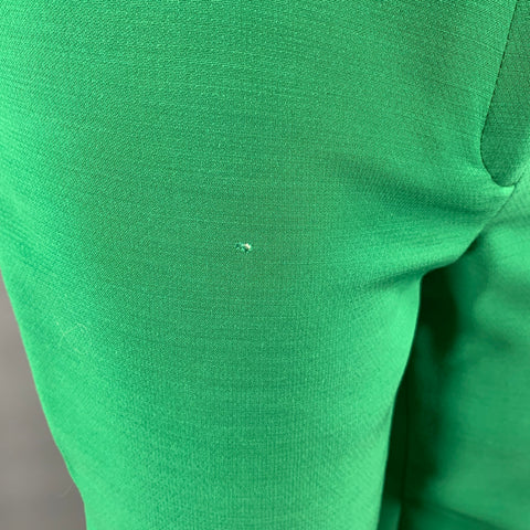 BYBLOS Taille S Costume Pantalon Vert en Mélange de Laine à Revers Crantés