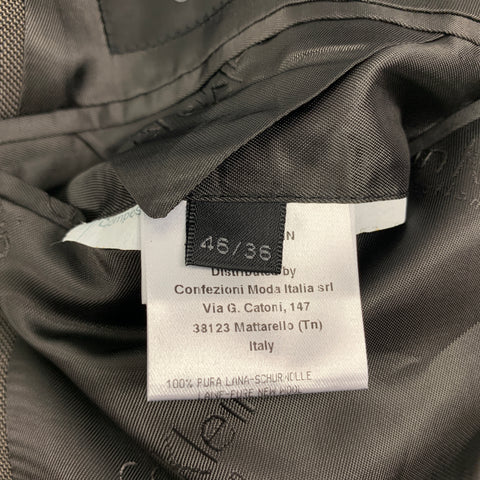 CALVIN KLEIN COLLECTION Size 36 Grey Wool Notch Lapel Sport Coat