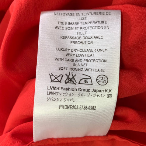 NO BRAND Size 6 Red Polyamide Lace Pencil Skirt