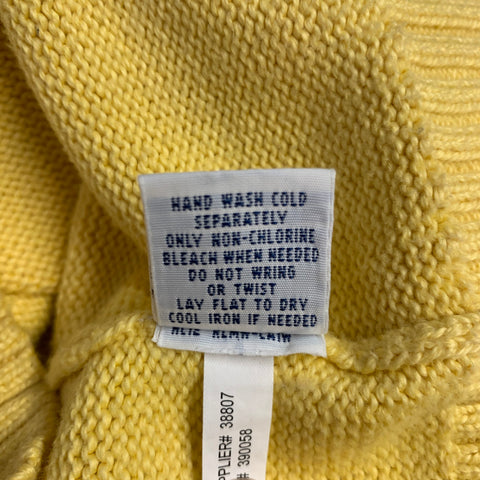 POLO by RALPH LAUREN Size XL Yellow Knit Cotton Crew Neck Pullover