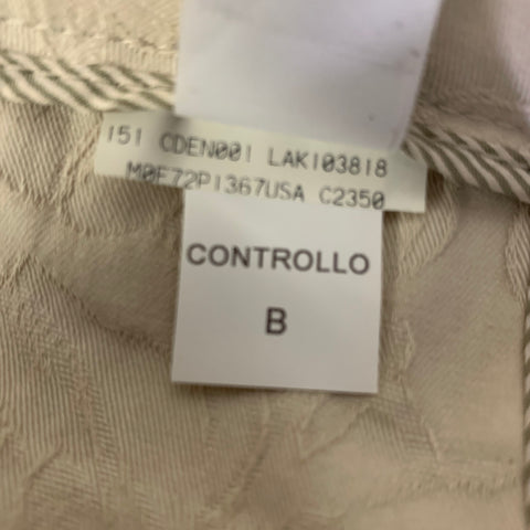 BRUNELLO CUCINELLI Size 6 Cream Cotton &  Elastane Floral Tapered Casual Pants