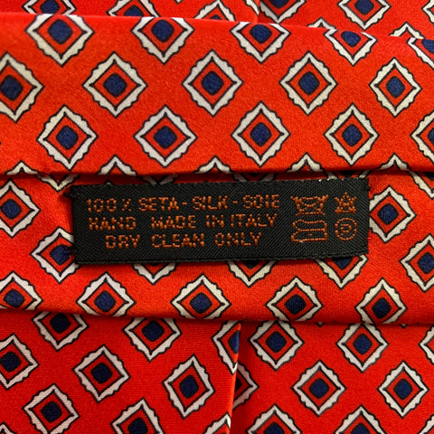 DOLCEPUNTA Red Navy Diamond Silk Tie