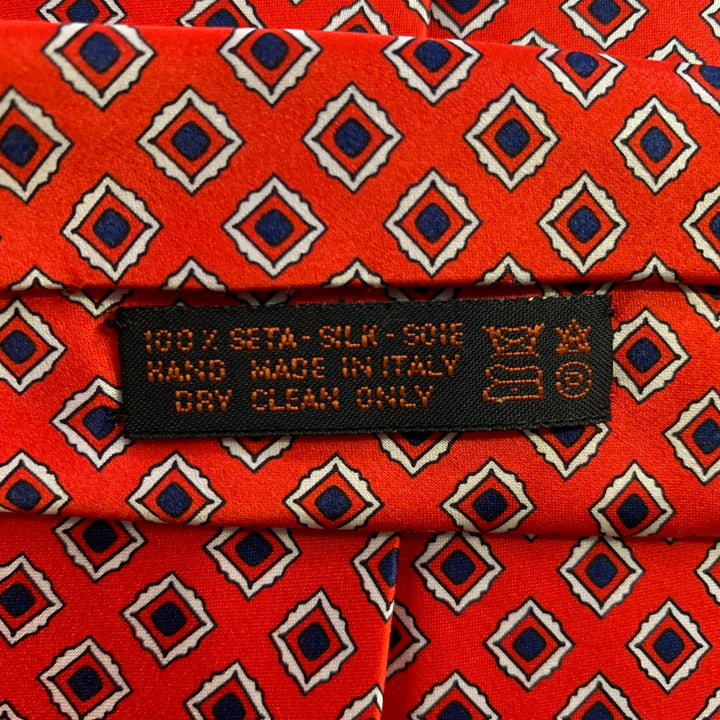 DOLCEPUNTA Red Navy Diamond Silk Tie