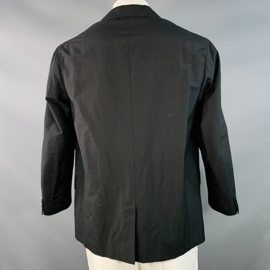 VISVIM Size L Yardbird Black Wool Linen Notch Lapel Sport Coat