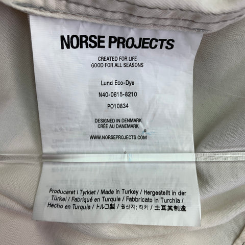 NORSE PROJECTS Size S Lund Cream Cotton Natural Dyed Half Placket Pullover