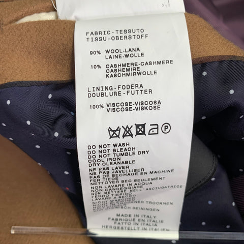 PAUL SMITH Size 38 Tan Brown Wool Cashmere Coat