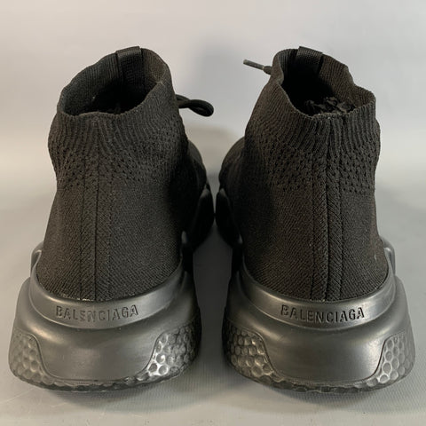 BALENCIAGA Size 12 Black Mesh Runner Sneakers