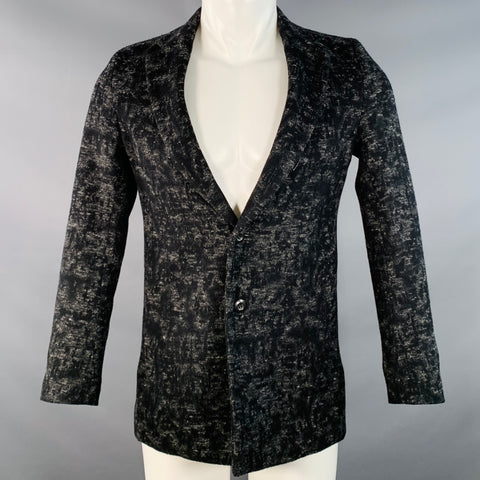 ATTACHMENT Size S Black Grey Textured Wool Jacket