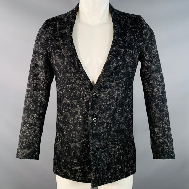 ATTACHMENT Size S Black Grey Textured Wool Jacket
