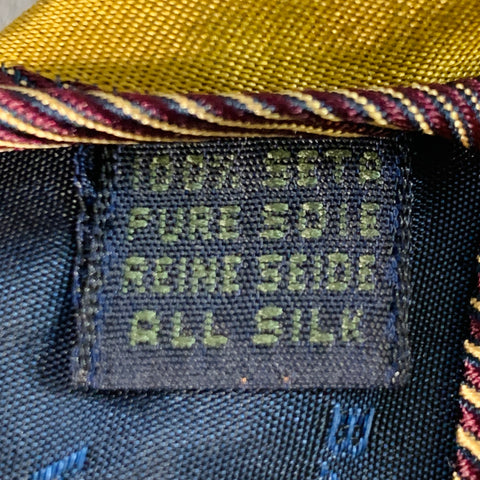 LUCIANO BARBERA Purple Olive Diagonal Stripe Jacquard Silk Tie