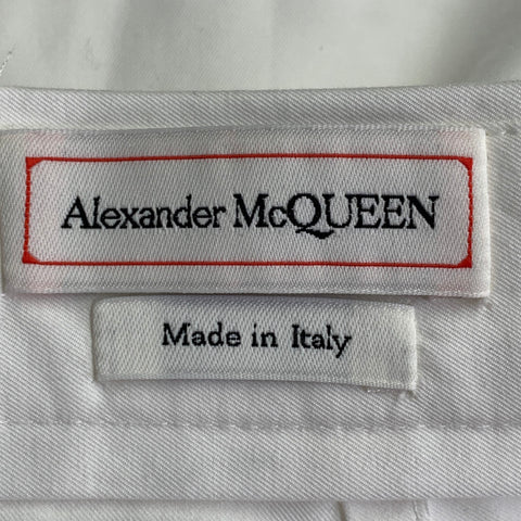 ALEXANDER MCQUEEN Size 30 White Cotton Cargo Ankle Zip Casual Pants