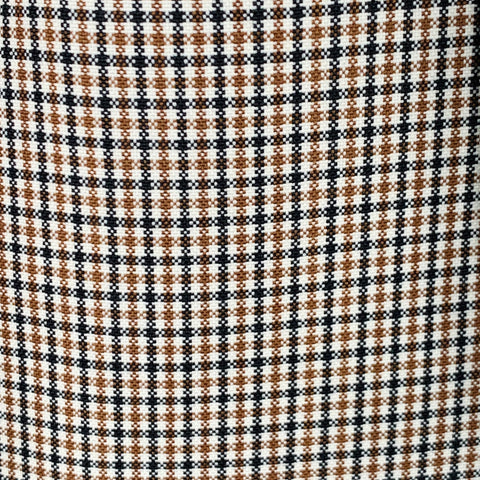 VALENTINO Size 38 Tan Black White Plaid Wool Notch Lapel Suit
