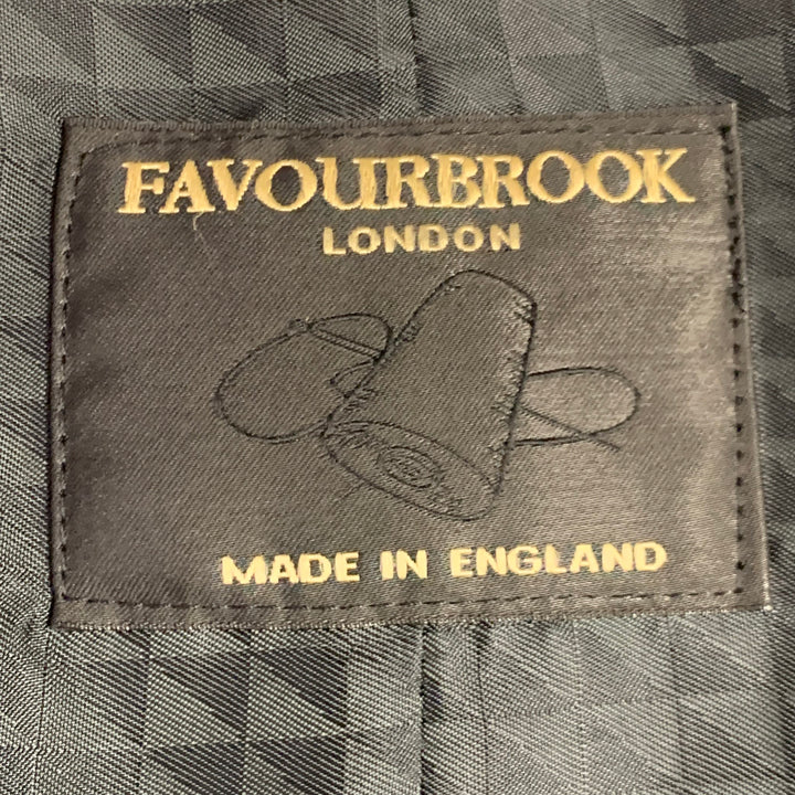 FAVOURBROOK Size 44 Yellow Black Brown Plaid Wool Formal Vest