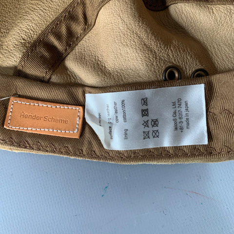 HENDER SCHEME Pig Jet Cap Tan Suede Baseball Hat