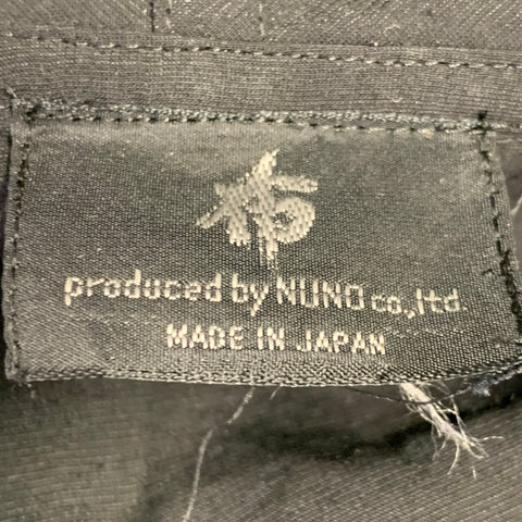 NUNO Taille L Veste ouverte noire en rayonne polyester à pois usés