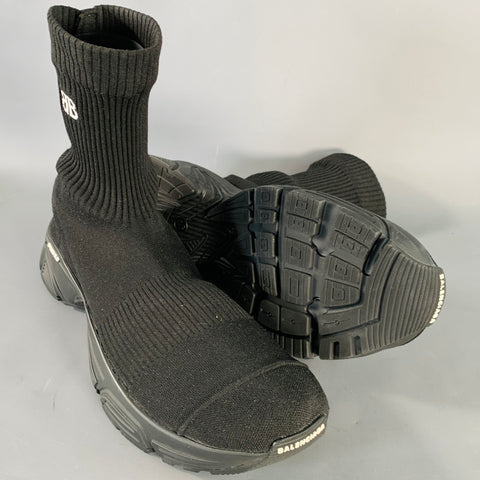 BALENCIAGA Size 13 Speed 3.0 Black Polyester Blend Knit Sock Sneakers