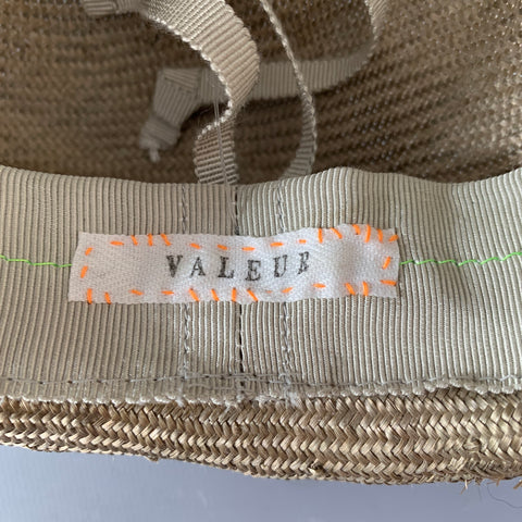 VALEUR Tan Woven Straw Hat