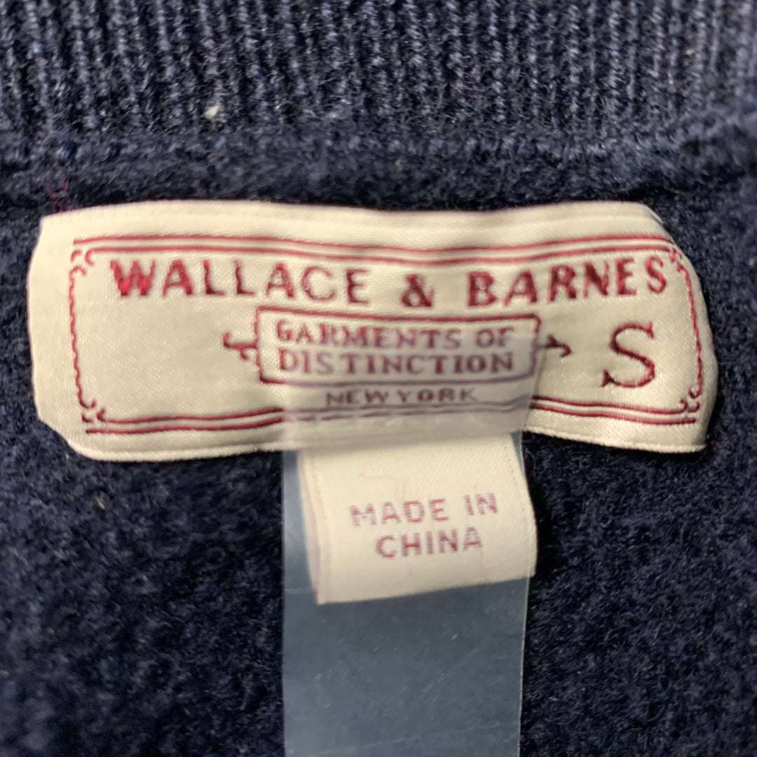 WALLACE & BARNES Size S Navy Merino Wool Bomber Jacket
