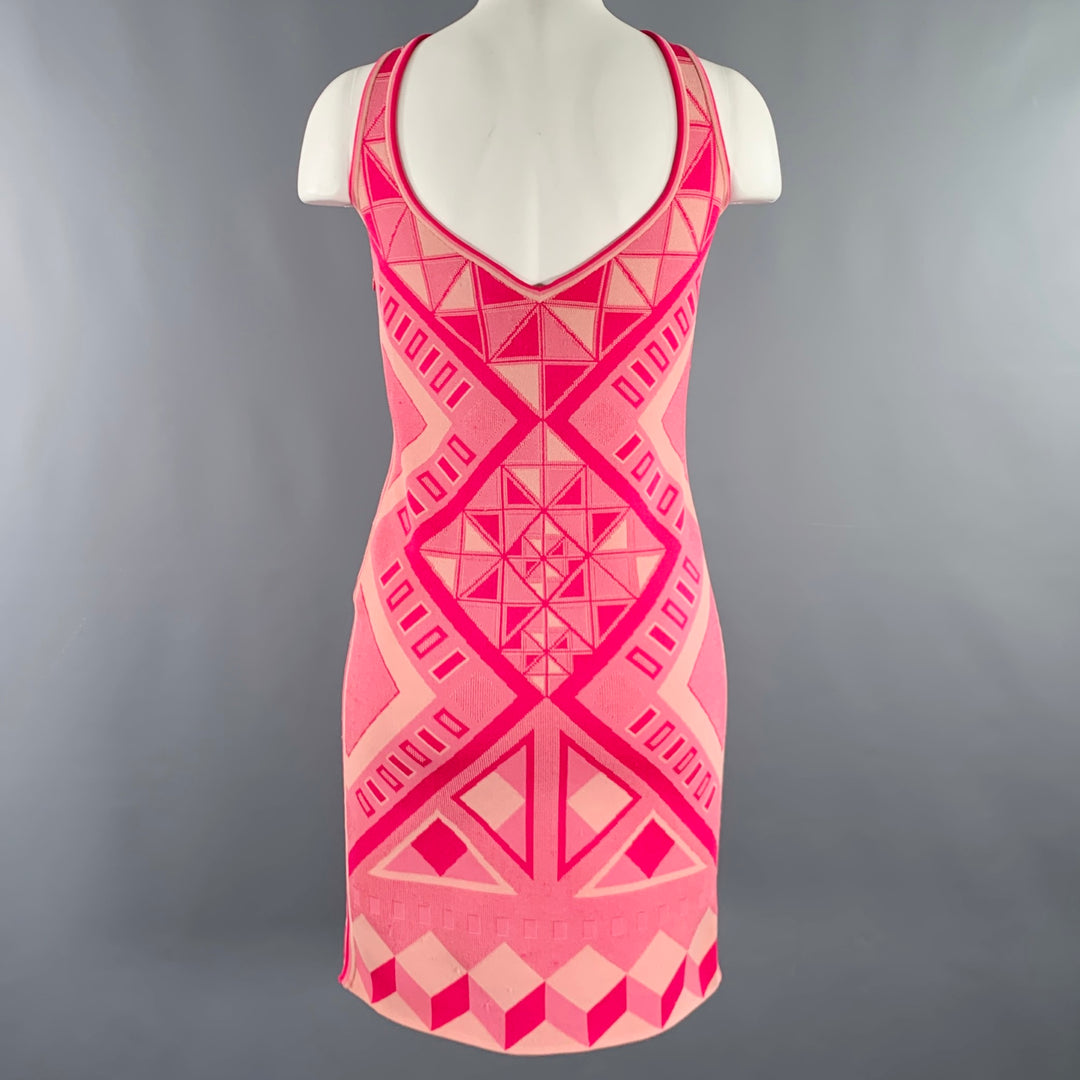 ZAC POSEN Size M Pink Fuchsia Rayon Blend Tank Dress