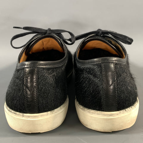 DONHALL & BELL Size 8 Black Leather Low Top Lace Up Shoes