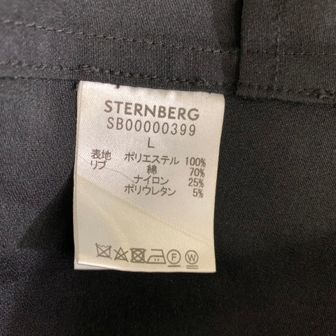 STERNBERG Size L Black Solid Blend Bomber Jacket