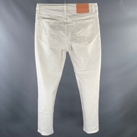 Jean skinny en coton blanc ACNE taille 30