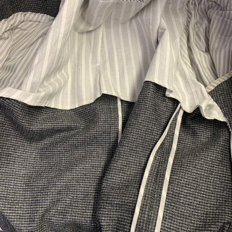 BLACK FLEECE Size 40 Grey Charcoal Grid Wool Notch Lapel Sport Coat