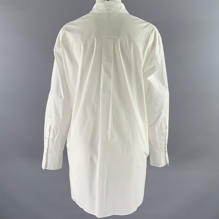 DOROTHEE SCHUMACHER Size 2 White Cotton Blend Shirt