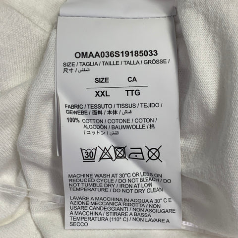 OFF-WHITE Size XXL White Multi Color Bart Simpson Print Cotton Crew Neck T-shirt