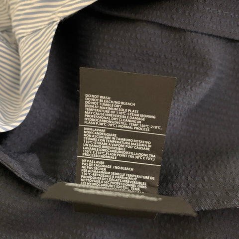 ARMANI COLLEZIONI Size 44 Navy Seersucker Polyester Sport Coat